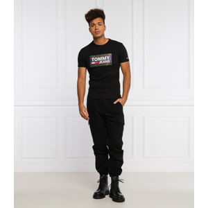 Tommy Jeans pánské černé tričko - XXL (BDS)